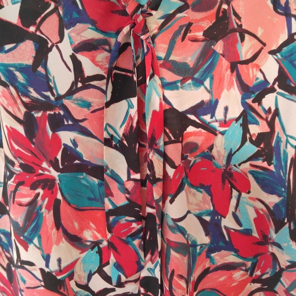 Kasper Sleeveless Floral Blouse Size L Large - Picture 7 of 8